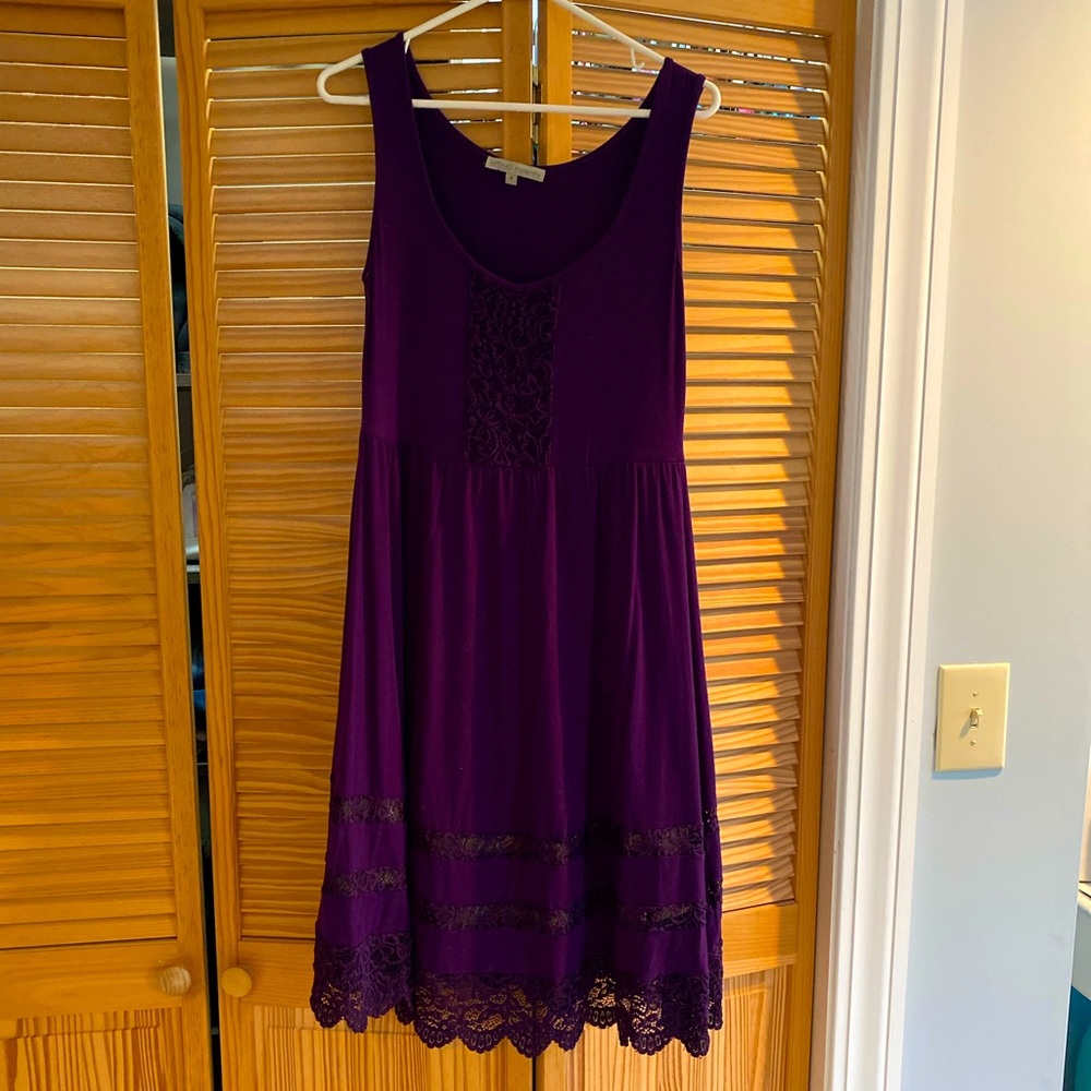 Kimi+kai maternity; purple dress